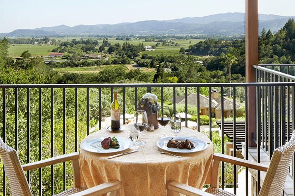 A Table for Two on the Terrace at The Restaurant at Auberge